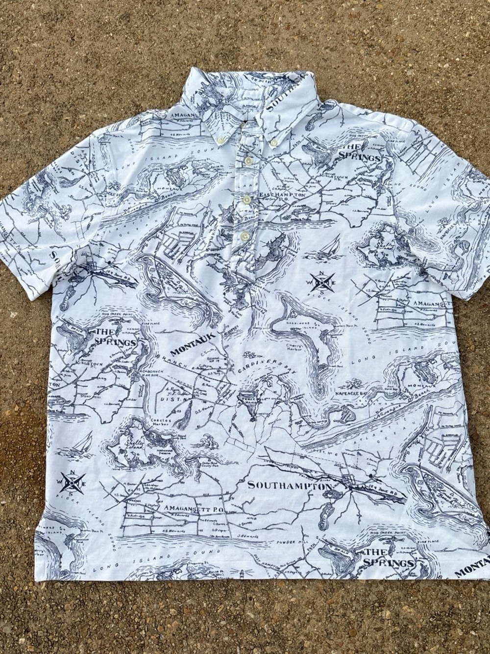 Polo Ralph Lauren Map Knit Oxford polo shirt